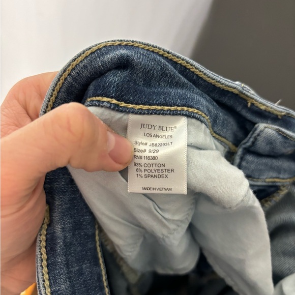 Judy Blue Hi-Rise Light Wash Skinny Bleach Splash Destroyed Jeans Size 29 - Picture 3 of 4